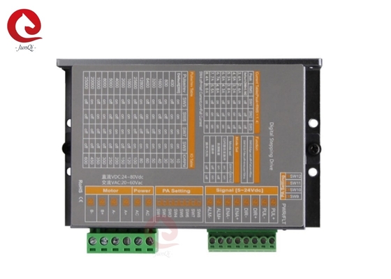Junqi 24V~80VDC Strom2.0A~8.4A Digitales Stufentauchen für 4,6,8-Draht 2-Phasen-Schrittmotor