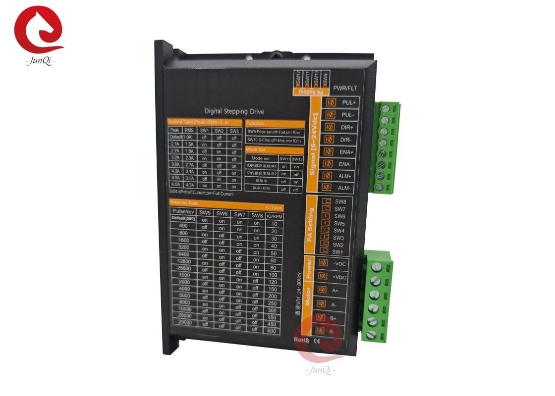 JQ6A 2-Phasen-Schrittmotor-Treiber 24-80VDC 1-6A Schrittmotor-Steuergerät für Nema17 Nema 23 Nema34